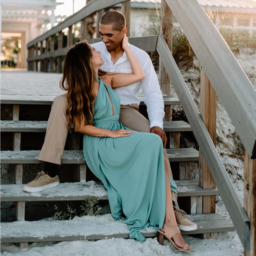 Elegant Blue Halter Maxi Dress